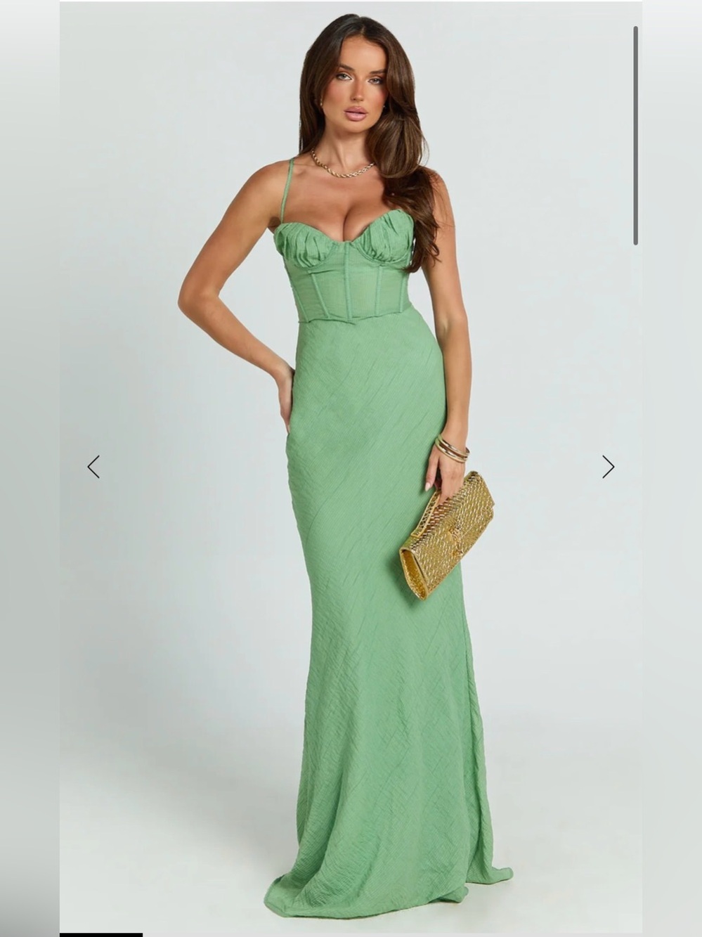 Showpo Mint Green Corset Maxi Dress💚